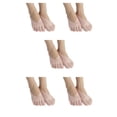 thumbnail image 1 of stanreset Polyester Low-Cut Liners Socks Women Adore Feet Happy All Day Long General Size Toe Socks Pink 5Set, 1 of 6