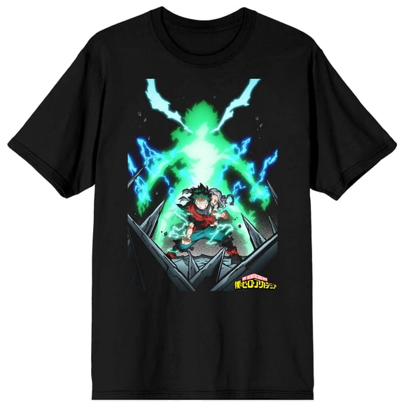 T-shirt Noir pour Homme My Hero Academia Deku Lumineux et Original - Petit