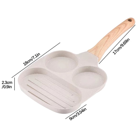 Pompotops Maifan Stone Non-stick Pan Hamburger Frying Pan Bottom Thickened And Deepened Flat-bottomed Induction Cooker Universal Mini Omelette Pan Clearance