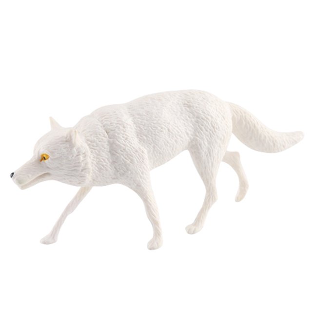 XZNGL Simulation White Wolf Animal Model Static Roaring Wolf Walking Wolf Cub Desktop Sand Table Decoration Ornaments