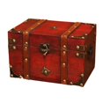 thumbnail image 4 of SUTENGDA Wooden Storage Box with Lock Large Capacity Multipurpose Decorative Treasure Chest Retro Style Storage Organizer, 4 of 7
