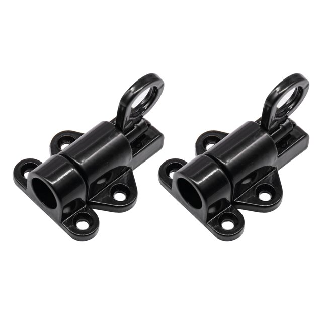 Pull Latch Lock, Automatic Door Latch Lock 2PCS Black Erosion Resistance for Kitchen Bedroom Doors