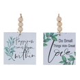 thumbnail image 1 of IH Casa Decor Square Wood Hanger With Beads Inspirational Asstd - Set of 2, 1 of 3