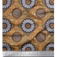 thumbnail image 1 of Soimoi Poly Georgette Fabric Floral Mandala Print Sewing Fabric Yard 42 Inch Wide, 1 of 3