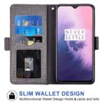 thumbnail image 2 of OnePlus 7 6T Case, iCoverCase Genuine Leather Wallet Case Slim Fit Folio Book Design with Stand and Card Slots Flip Case Cover for OnePlus 7 6T (Gray), 2 of 5