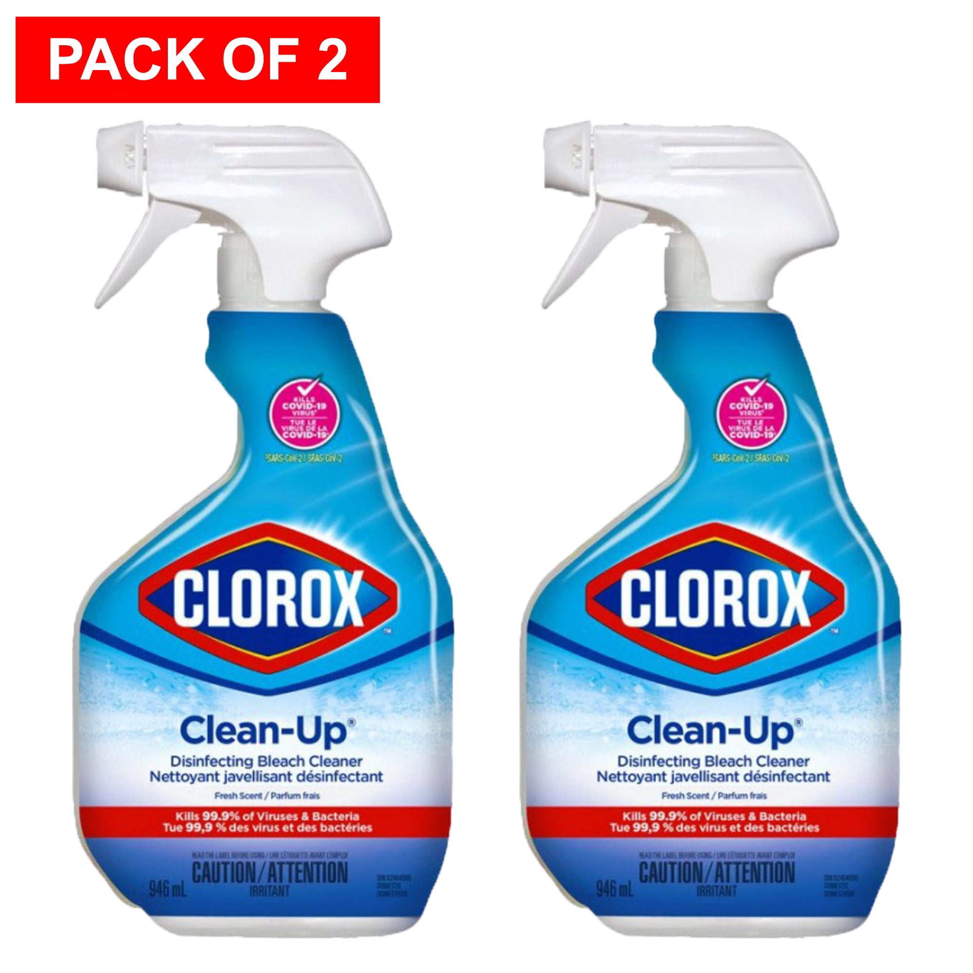 Clorox Clean Up Spray Fresh Scent 946ml (Pack of 2)