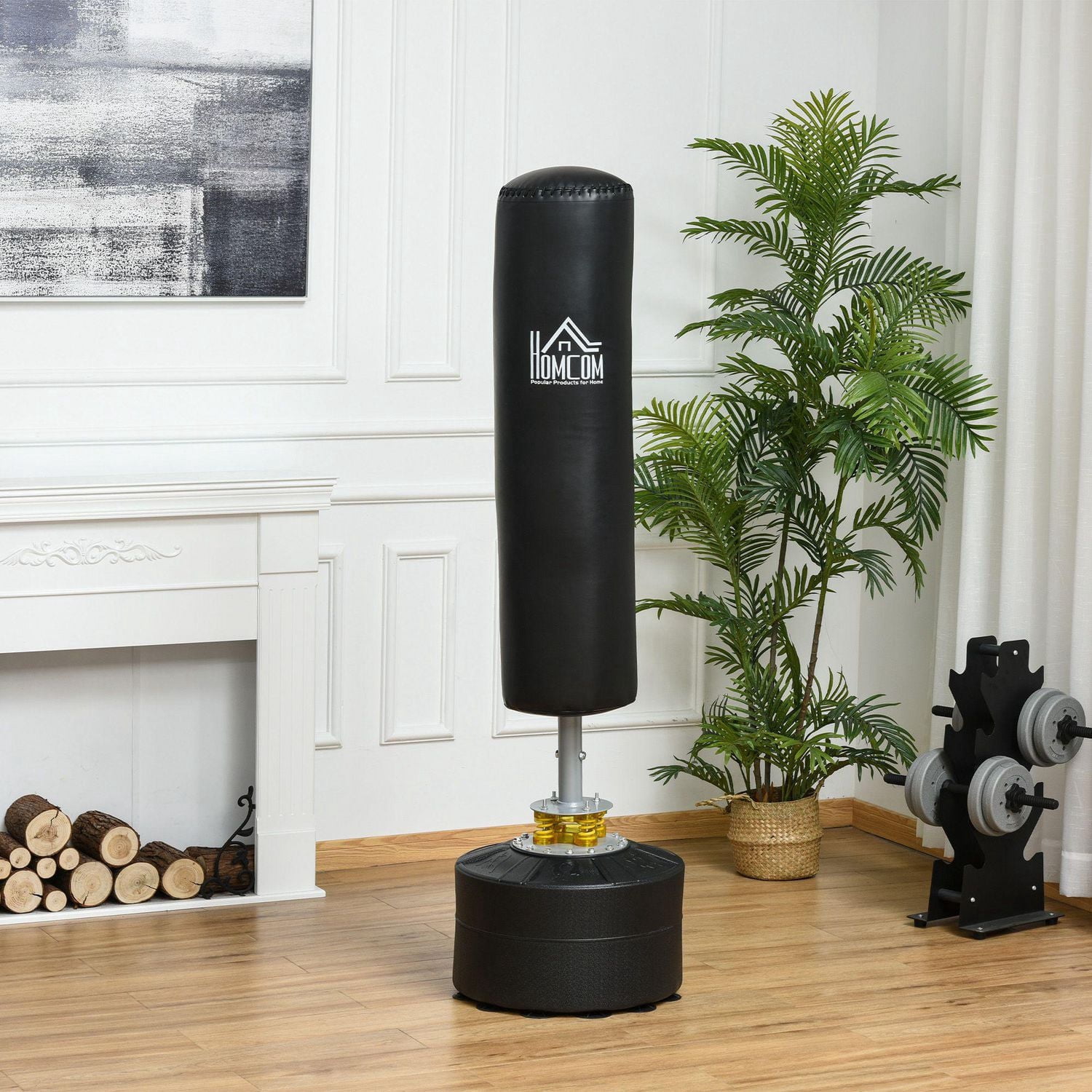 Soozier Stand de boxe pour sac de poing avec base remplissable, hauteur réglable