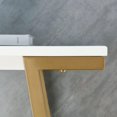 thumbnail image 4 of Bowery Hill Contemporary Wood Hall Console in White with Gold Metal Base, 4 of 8