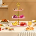 thumbnail image 3 of Rvkxad 3-Tier Cupcake Stand, Rectangular Plastic Serving Tray for Parties and Events, Tiered Dessert Display, Cake Stand, 3 of 5