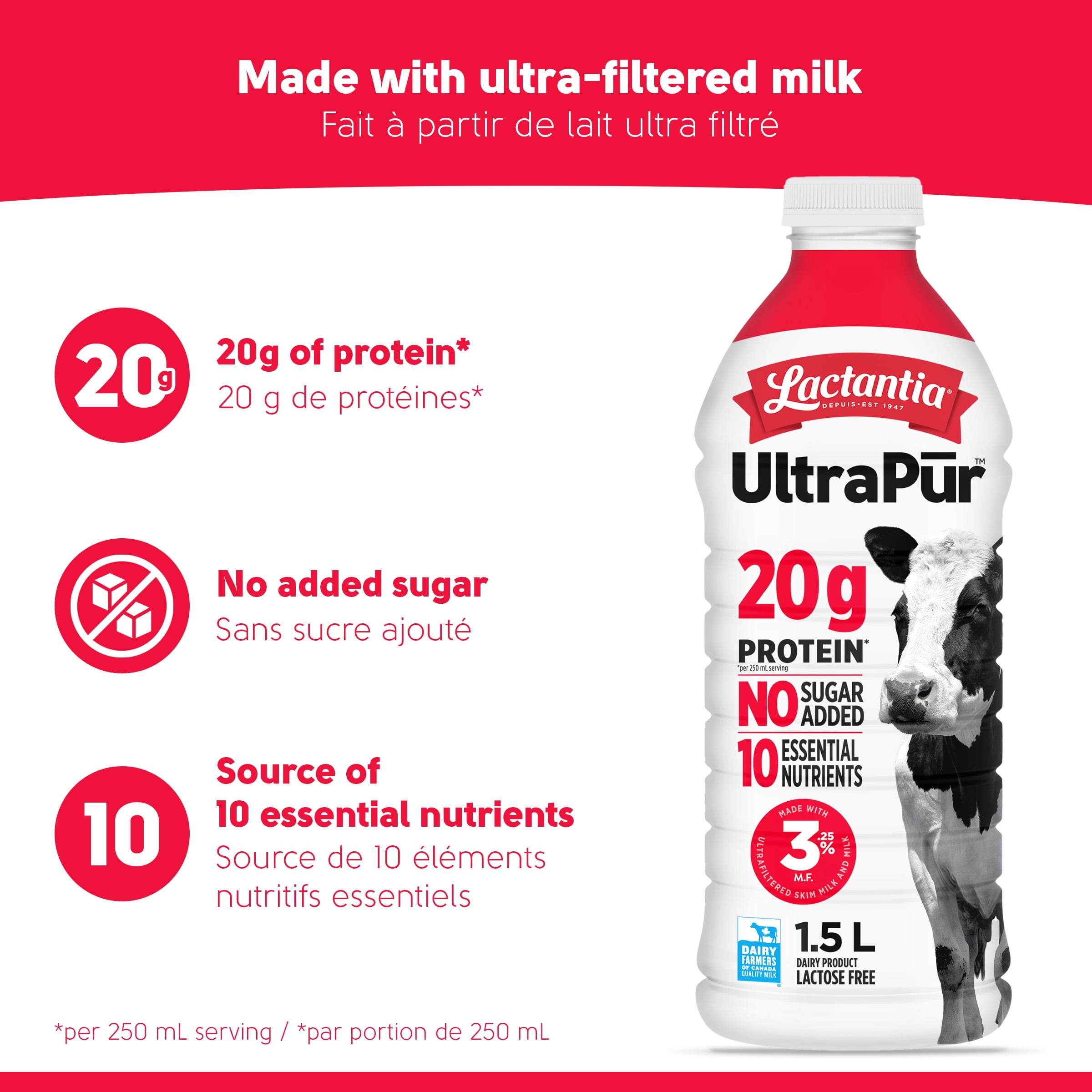 Lactantia UltraPur 3.25% Milk LF, 1.5L
