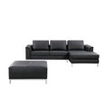 thumbnail image 1 of Velago OLLON Modern Right-Facing Genuine Leather Sectional Sofa Set, 1 of 8