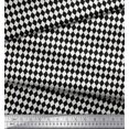 thumbnail image 3 of Soimoi Black Rayon Fabric Diamond Geometric Print Fabric by the Yard 42 Inch Wide, 3 of 5