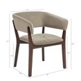 thumbnail image 3 of Blake Modern Wood Faux Mohair Armchair in Linen, 3 of 8