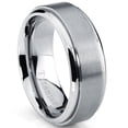thumbnail image 1 of 8MM High Polish, Matte Finish Men's Titanium Ring Wedding Band, 1 of 4
