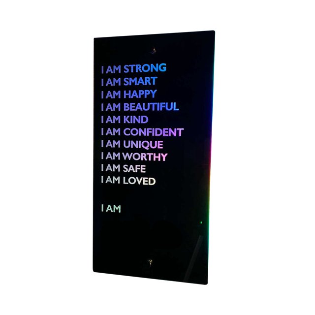 LED Affirmation Miroir Miroir Acrylique Miroir USB Miroir Inspiration Décor Polyvalent