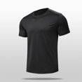thumbnail image 3 of WMTBSRSW Men's Fashion T Shirts Short Sleeve Athletic Workout Tops Solid Color Oversized Loose Pullover Tee Top, 3 of 8