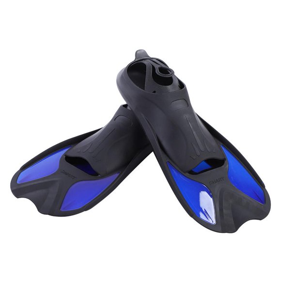 FAGINEY Palme de Plongée, Hommes Femmes Nage Palmes de Pied Natation Plongée Talon Ouvert Ajustable Palme de Snorkeling Bleu