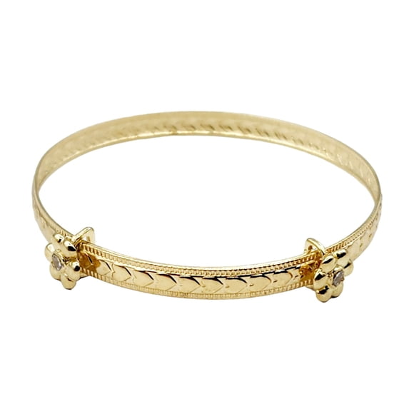Gold Bangle for Baby, 10K Solid Gold Adjustable Baby Bangle, Baby Jewelry, Gift for Baby, Toddler Bracelet