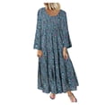 thumbnail image 2 of LSLJS Women Plus Size Casual Loose Sleeveless Floral Daily Linen Print Long Maxi Dress, 2 of 6