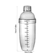 thumbnail image 3 of SSZMDLB Cocktail Shaker, Plastic Bar Mixing Tool with Measurement Scales, Drink Mixer for Lemon Tea, Cocktails and Home Bar, Transparent ABS Shaker Cup, 3 of 6