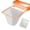 Orange, variant on Kitchen Strainer Food Catcher with Strong Suction Cup and Disposable Mesh Filter Bags for Efficient Drain