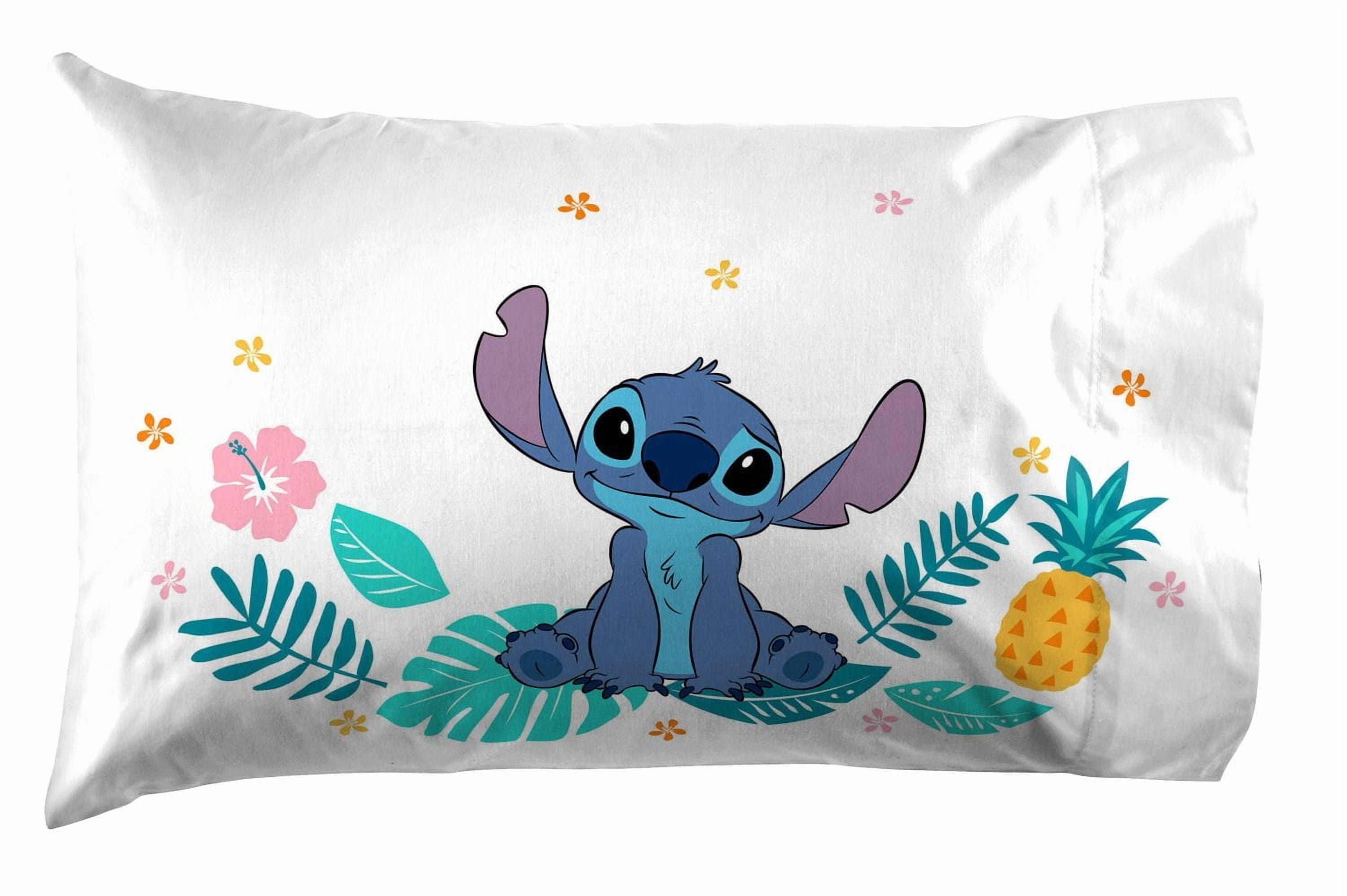 Disney Lilo and Stitch Denim Hawaïen Ensemble de Draps 3-Pièces pour Lit 1 Place Pour Enfants, 100% Polyester
