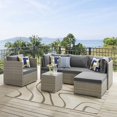 thumbnail image 4 of Modway Fauteuil d'Angle de Patio en Rotin et Tissu, Gris Pâle et Charbon, 4 of 4