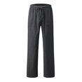thumbnail image 4 of Timegard Womens Pants Plus Size Cotton Linen Straight Leg Elastic Waisted Drawstring Lounge Trousers, 4 of 5