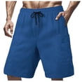 thumbnail image 1 of Styesk Mens Shorts Men Leisure Fashion Solid Color Loose And Comfortable Motion Straight-leg Work Clothes Shorts, 1 of 6