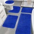 thumbnail image 4 of zanvin Bath Rugs, Solid Color Bath Mats 5 Set Bathroom Rugs for 5 Pcs Toilet Mats Universal Soft Longhair Water Absorption Non-Slip Thick Machine Washable Easy To Dry Dark Color, Gifts for Men, 4 of 5
