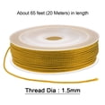 thumbnail image 2 of Unique Bargains Twisted Nylon Twine Thread Beading Cord 1.5mm 20M/65 Feet Extra Strong Braided Nylon String, Goldenrod, 2 of 6