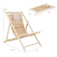 thumbnail image 3 of Costway 2 PCS Patio Outdoor Adjustable Folding Wood Sling Chair Lounge Assembly Free, 3 of 9