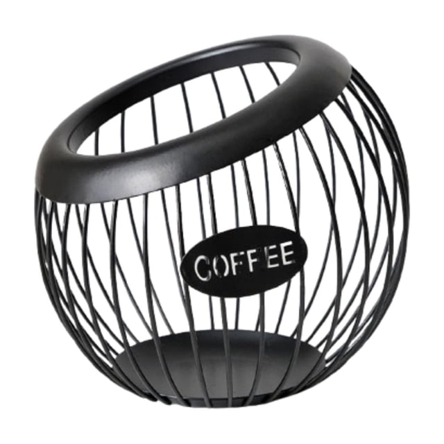 Large Capacity Metal Coffee Pod Holder Organizer, Countertop Storage Rack for Nespresso Capsules, Kitchen Station Accessory