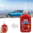 thumbnail image 3 of Adhésif Rouge Liquide Force Moyenne 243 Verrouillage de Fil Colle Polyvalente Utilisation, 3 of 8