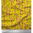 thumbnail image 1 of Soimoi Polyester Crepe Fabric Leaves,Floral & Honey Bee Insects Decor Fabric Printed Yard 42 Inch Wide, 1 of 3