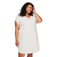 thumbnail image 1 of George Women's Plus V-Neck Nightshirt, 1 of 6