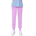thumbnail image 1 of TIMIFIS PinksWomen's Jogger Scrub Pants Comfort Fits Solid Color Four Season Loose Bunched Feet Nurse Work Pants with Pockets - Spring/Summer, 1 of 3