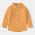 thumbnail image 4 of vdgthytj Toddler Baby Boys Girls Button down Shirts Kids Collared Long Sleeve Uniform Dress Shirt Tops Spring Fall Clothes, 4 of 6