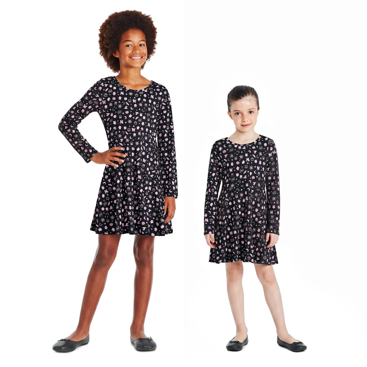 George Girls' Halloween Long-Sleeve Dress