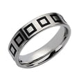 thumbnail image 2 of Bague Alliance pour Homme 6 mm en Acier Inoxydable Émaillé, Ajustement Confortable, 2 of 6