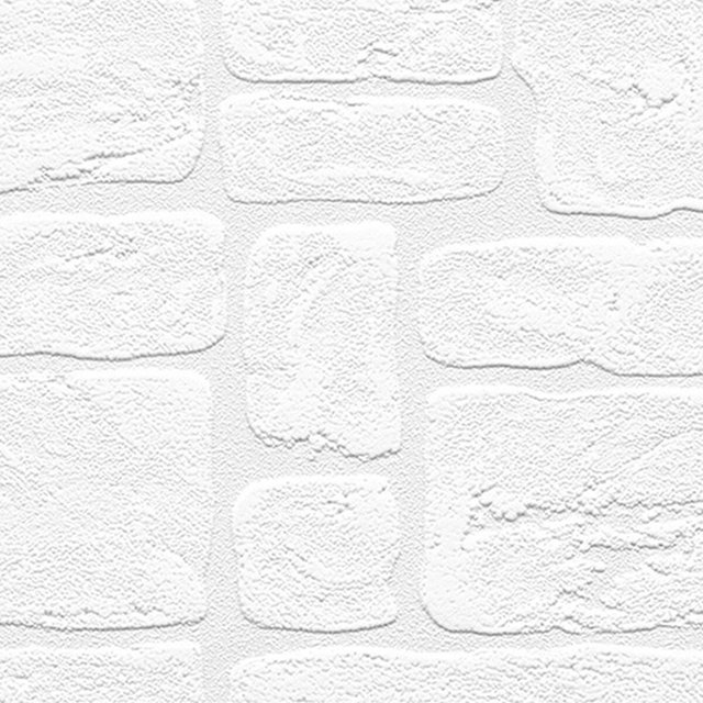 Architectural Rouleau de Papier Peint Blanc, Géométrique Texturé à Peindre Préencollé