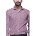 thumbnail image 4 of BESTMAN Formal Shirts For Men Slim Fit Printed Full Sleeve Shirts For Men, 4 of 5