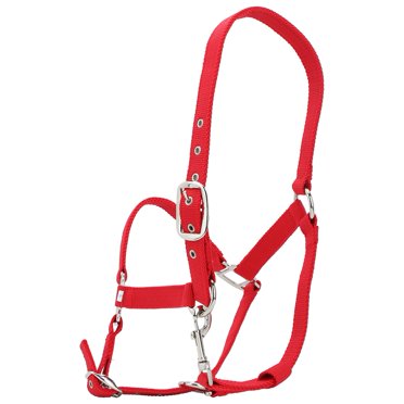 Horse Riding Accessory,6mm Thickened Red Color Adjustable Horse Halter Horse Halter Exceptional Reliability