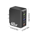 thumbnail image 3 of Chargeur Rapide Multi-Port Standard US 65W 6-en-1 Tête de Charge Rapide USB Compatible avec Plusieurs Appareils, 3 of 6