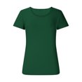thumbnail image 3 of Dealovy Hauts de Sortie pour Femmes Manches Courtes Col Rond T-Shirts Ajustés Doux Couleur Unie Confortables Basiques, 3 of 5