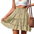 thumbnail image 2 of WRKEKC Jupes Mini pour Femmes, Jupes d'Été pour Femmes, Jupe Mi-Mollet Imprimée Décontractée de Mode pour Femmes, 2 of 8