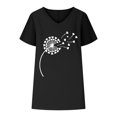thumbnail image 2 of Birdeem Femme Été Aguichant Mode Imprimé Régulier Col en V Femme Manches Courtes Haut Blouse, 2 of 6