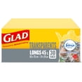 thumbnail image 2 of Glad Clear Garbage Bags - Tall 45 Litres - Febreze Fresh Clean Scent, 30 Trash Bags, 2 of 6