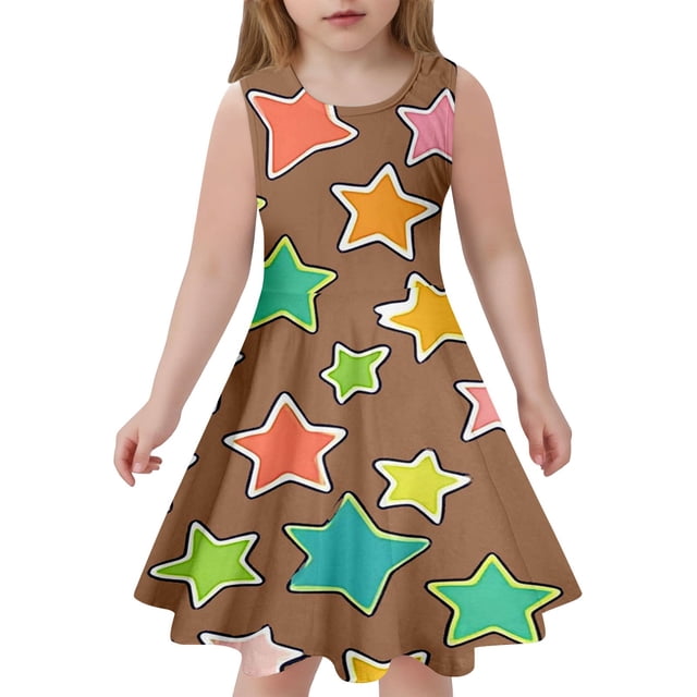 Robes de Fille Robes Florales pour Filles Robe d'Anniversaire Robe de Fête pour Filles Tenues pour Bébé Fille 6-7 Ans Mode Filles