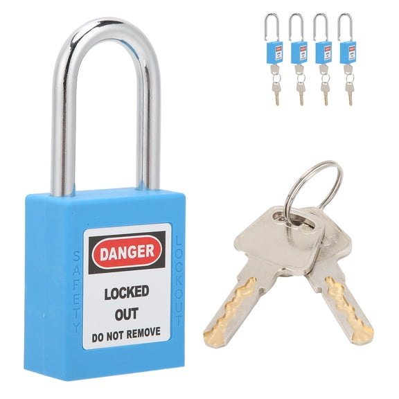 Ensemble de Cadenas, Ensemble de 5 Cadenas de Sécurité de 1,5 Po en Acier Nylon, Trousse d'Étiquetage de Verrouillage, Isolation, Loto d'Ingénierie avec 10 Clés pour la Fabrication de Machines